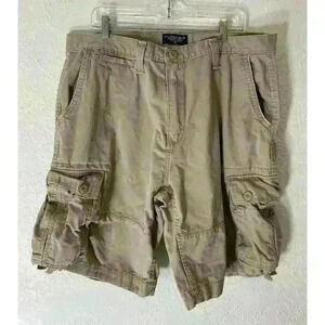 Polo Cargo Shorts Mens 38 Beige 11" Inseam Utility Hunting Vintaged